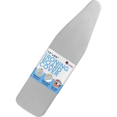 Hold N' Storage Ironing Board Cover and Pad - 15" x 54" - Large Fits All Standard Sizes - Heat Reflective Iron Pad for Table Top