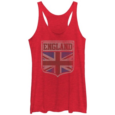 Women's Lost Gods England Union Jack Crest Racerback Tank Top