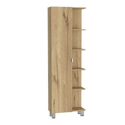 Chery Life Corner Cabinet, Five Open Shelves, Single Door