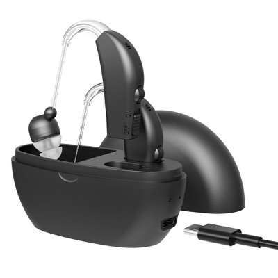MEDca Digital Hearing Amplifier Pair, Personal Sound Amplification Device, Rechargeable All, Day Battery Life Lightweight Behind The Ear BTE Sound Aid