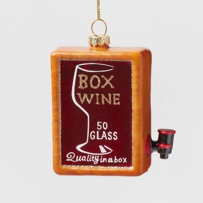 Glass Boxed Wine Christmas Tree Ornament - Wondershop™