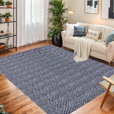 Nasitip Washable Rug,Low-Pile Foldable Carpet,Mid-Century Non-Shedding,Floor Cover for Living Room Dining Room Bedroom Office