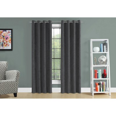 MAYEERTY Curtain Panel Gray Micro Suede Room Darking for Living Room Bedroom Modern 54"x95" 2pcs