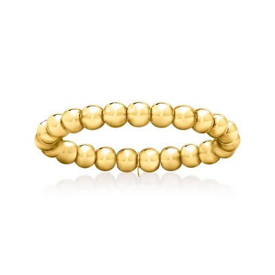 Pure Collection by Ross-Simons 3mm 14kt Yellow Gold Bead Stretch Ring