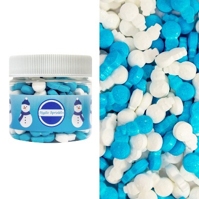 Mystic Sprinkles Candy Shapes Blue & White Snowmen