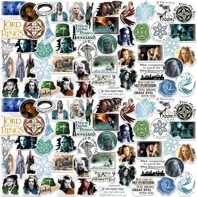 Lord of The Rings Elves of Middle-Earth 100ct Vinyl Large Deluxe Stickers Variety Pack