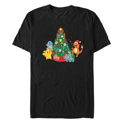 Men's Pokemon Christmas Tree Characters T-Shirt