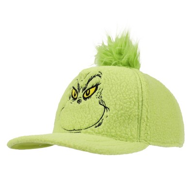 The Grinch Big Face Youth Green Snapback Hat
