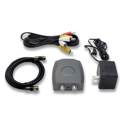 SatelliteSale RF Modulator RCA Composite to RF Coaxial Converter Includes AV RCA Cable and Power Cable