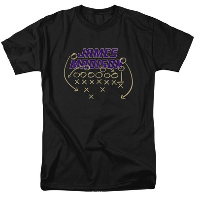 James Madison University Football Play Adult T-Shirt Charcoal