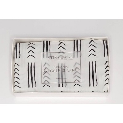 STINA & MAE Mudcloth Organic Cotton Baby Blanket - Snuggle