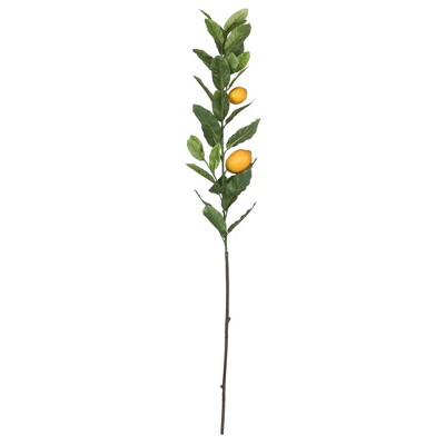 Vickerman Artificial Lemon Branch with leaves and lemons