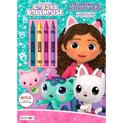 Gabby's Dollhouse Coloring Book with Crayons