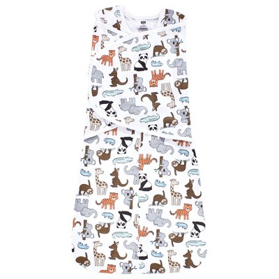 Hudson Baby Convertible Swaddle Sleep Sack, Zoo Animals