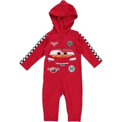 Disney Pixar Cars Lightning McQueen Tow Mater Zip Up Cosplay Coverall Toddler