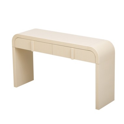 Dexmalle Modern Console Table with 2 Storage Drawers, Fluted Entryway Table
