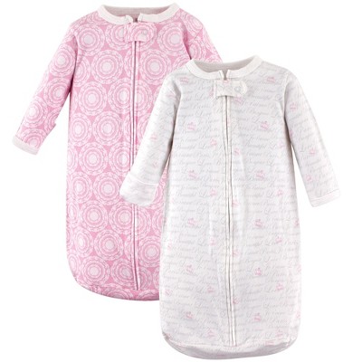 Hudson Baby Infant Girl Cotton Long-Sleeve Wearable Sleeping Bag, Sack, Blanket, Script