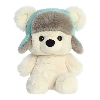Aurora Medium Baby Bear Benny Holiday Festive Stuffed Animal White 10"