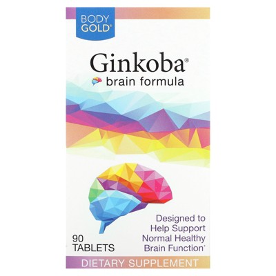 BodyGold Ginkoba Brain Formula, 90 Tablets (40 mg per Tablet)