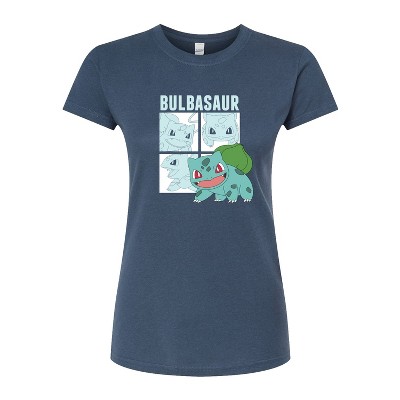 Women's - Pokémon - Bulbasaur Squares Fitted Graphic T-Shirt