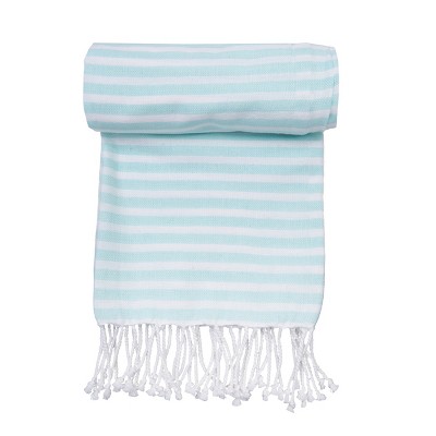 C&F Home Cabana Aqua Stripes Fouta Towel