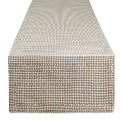 Design Imports Farmhouse Gingham Table Runner