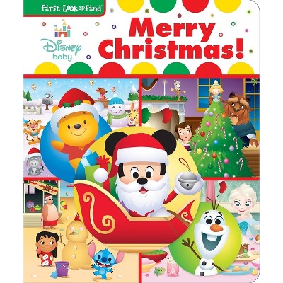 Disney Baby: Merry Christmas! First Look and Find - by  Pi Kids (Board Book)