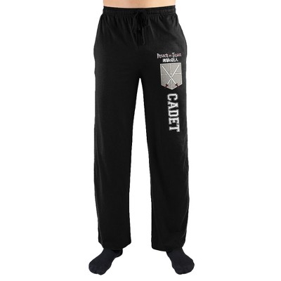Attack on Titan Cadet Symbol Men's Black Sleep Pajama Pants