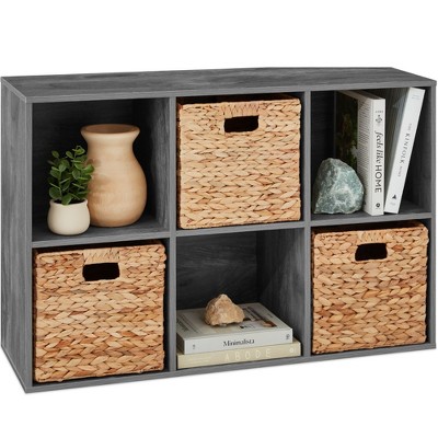 Best Choice Products 6-Cube Bookshelf, 11in Display Storage System, Organizer w/ Removable Back Panels