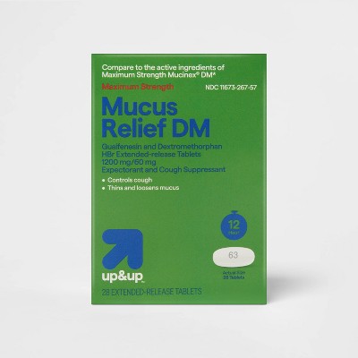 Maximum Strength Mucus Relief DM Tablets - up&up™