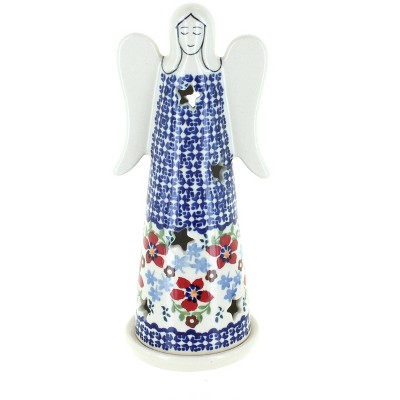 Blue Rose Polish Pottery L035 Manufaktura Large Angel Luminary