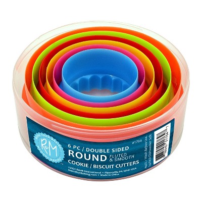 R&M International Round Cookie and Biscuit Cutters, Assorted Sizes, 6-Piece Set