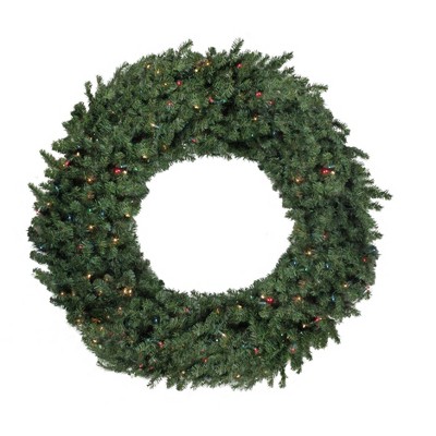 Northlight Pre-Lit Commercial Size Canadian Pine Christmas Wreath - 10' - Multicolor Lights