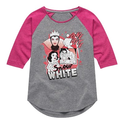 Girls' - Disney - One Bite Snow White Shirt Tail Raglan Graphic T-shirt