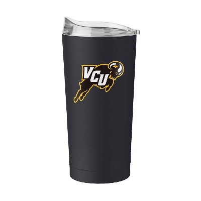 NCAA VCU Rams 20oz Powder Coat Tumbler: Portable Drinkware, Powder-Coated Steel, Lidded