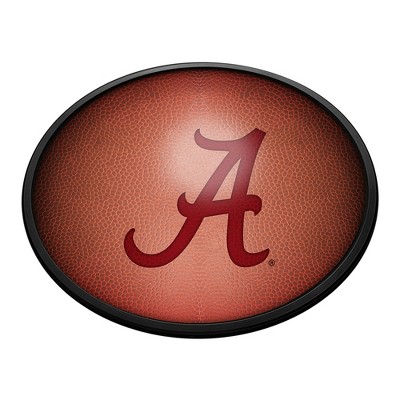 College Football Pigskin Design Oval Slimline Lighted Wall Sign