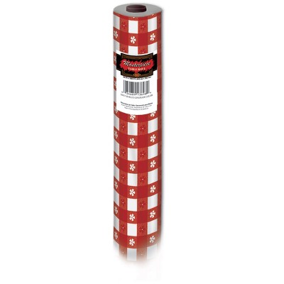 Beistle Gingham Table Roll, 40" x 100', (1/Pkg) Red