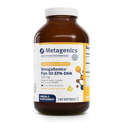 Metagenics OmegaGenics Fish Oil 720, Omega-3 EPA & DHA, Heart, Musculoskeletal & Immune Health Support, 240 Softgels