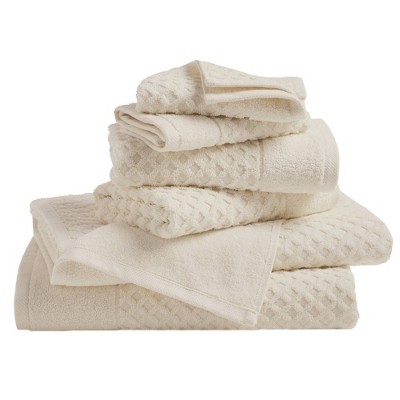 Isla Jade 6pc Diamond Textured Mixed Bath Towels Set