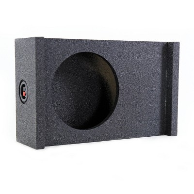 QPower Single 12 Inch Sub Enclosure, Universal Downfire/Behind Seat Speaker Box for Truck Audio Applications