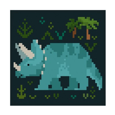 Trademark Fine Art - Victoria Barnes  Pixel Dinos I Canvas Art