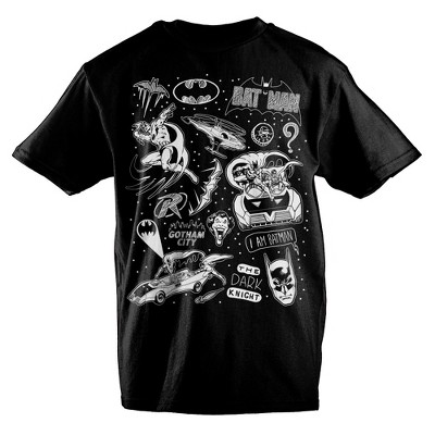 DC Comics Batman Chalk Artwork T-Shirt Toddler Boy to Youth Boy