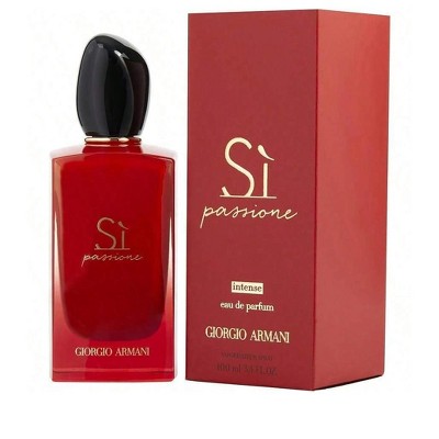 Armani Si Passione Intense By Giorgio Armani Women Jasmine, Cedar, White Musk, Patchouli, Vanilla Eau De Parfum Spray 3.4 Oz