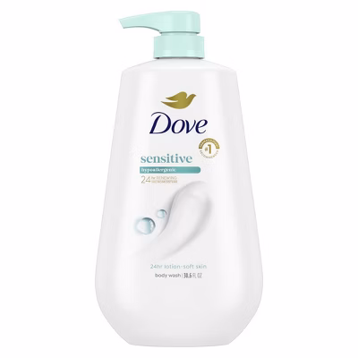 Dove Beauty Sensitive Skin Body Wash Pump 24hr Lotion-Soft Skin