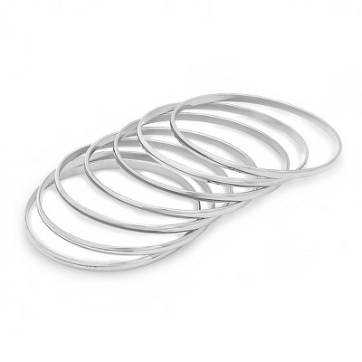 Steeltime Ladies stainless steel set of 7 bangles