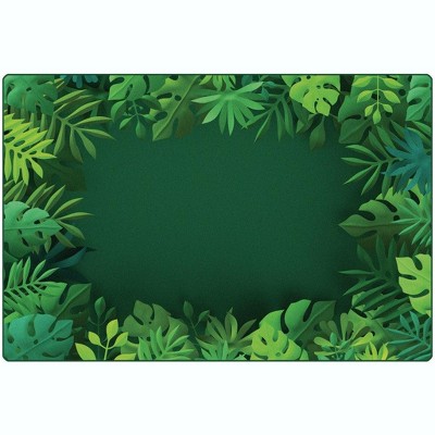 Carpets for Kids Tropical Paradise Leaf Classroom Rug, Rectangle, 6'X9'