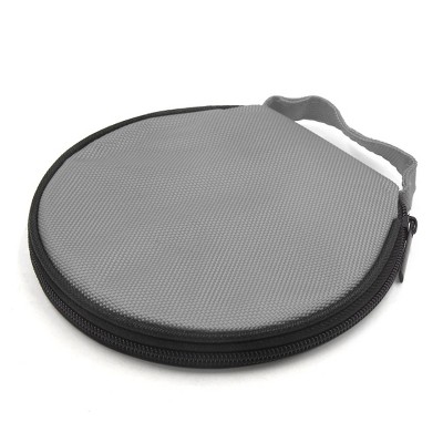 Unique Bargains Zipper Closure Round Car CD Discs Holder Bag 1 Pc