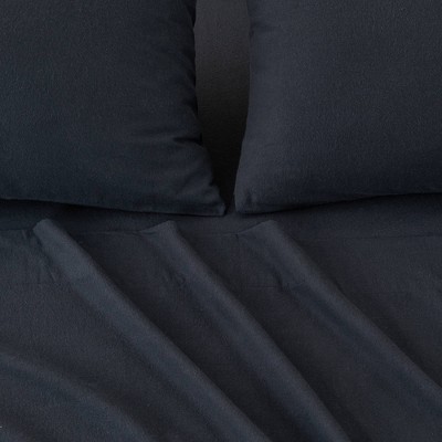 100% Cotton Solid Color Flannel Sheet Set - Isla Jade