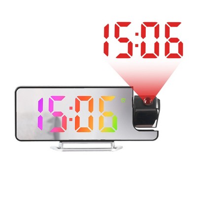 REGALWOVEN Plastic Digital Corded Adjustable Accurate Electric Alarm Clock 7.5 x 2.8 x 1 inch