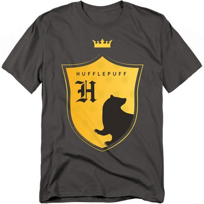 Harry Potter Hufflepuff 'H' Shield Crest Adult T-Shirt